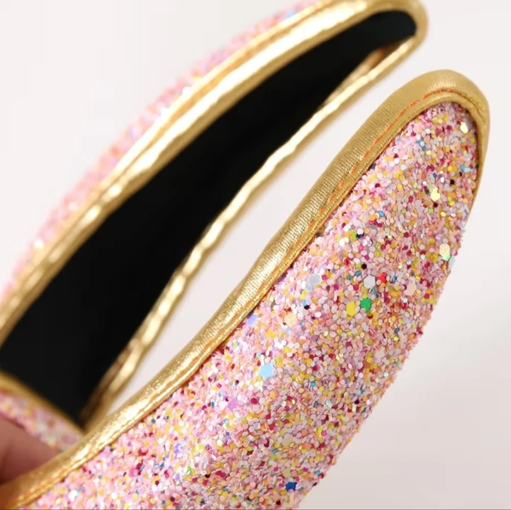 Glitter Sequins Knot Hairband Headband, Pink/Gold